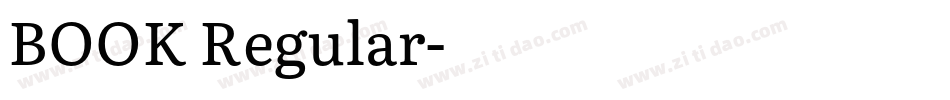 BOOK Regular字体转换